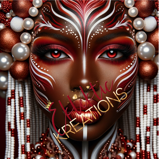 "Vivid Tribal Beauty Portraits - Dual PNG Wall Art Collection"