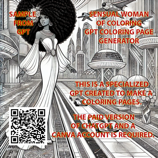 Sensual Woman of Coloring - Digital Coloring Journal | Downloadable & Printable