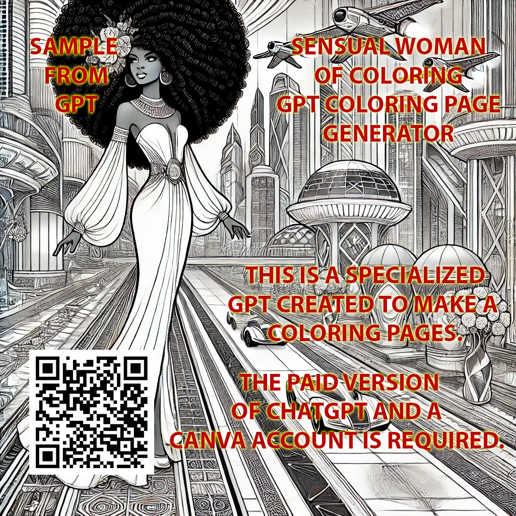 "Sensual Woman of Coloring" GPT Image Creation Tool – Empower Your Creative Journey