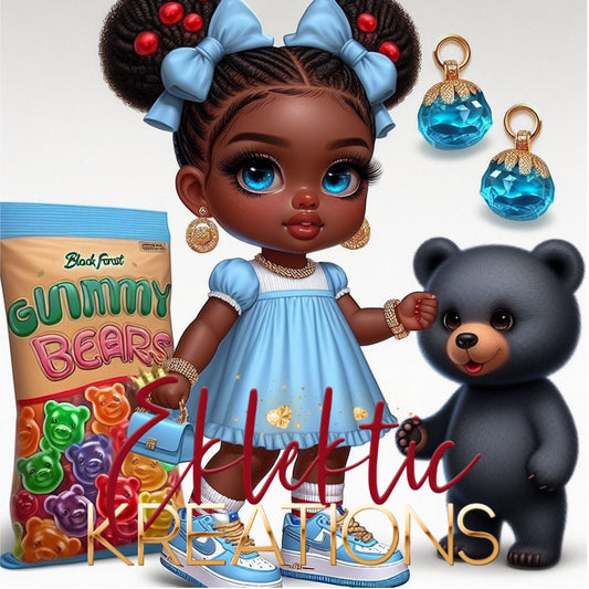 Exclusive Gummy Bear Girl PNG Bundle: 7 Unique Designs